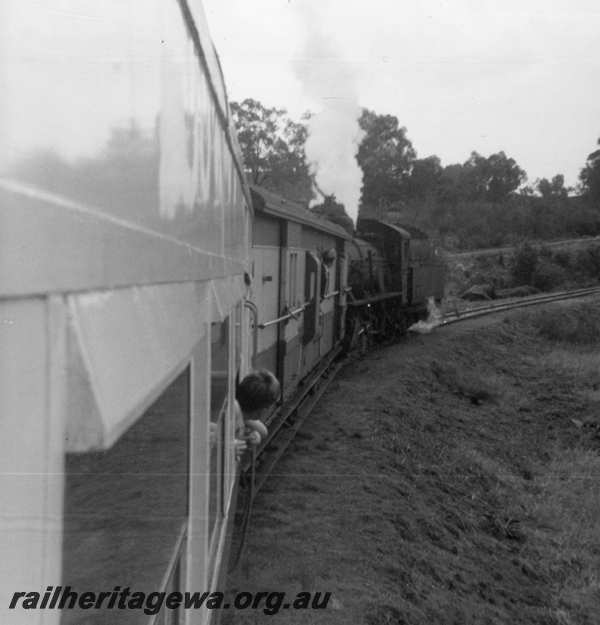 P21777
W class 958  rear end banking ARHS Dwellingup tour near Isandra. PN line. 
