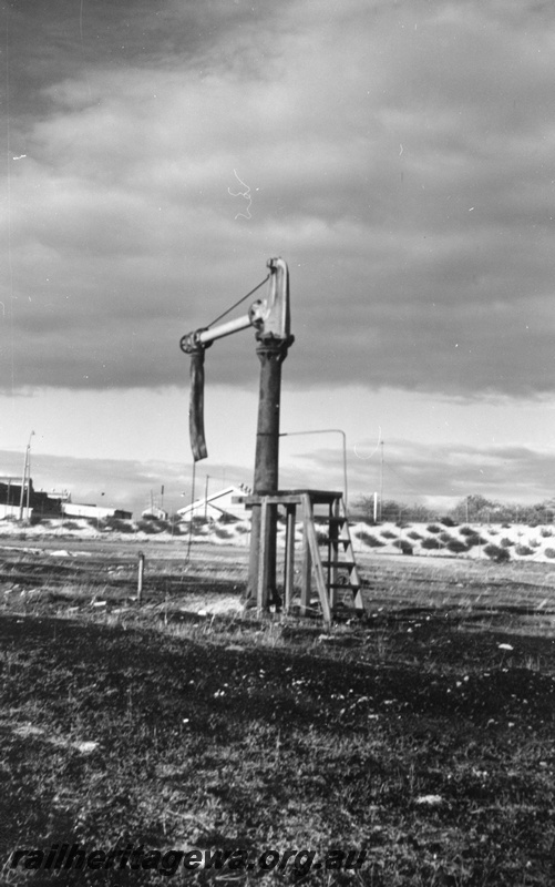 P22008
Water crane, building, ground level view
