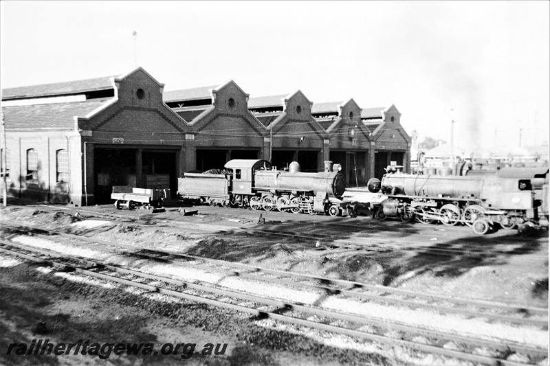 P22330
East Perth loco steam running shed Fs class loco. ER line.
