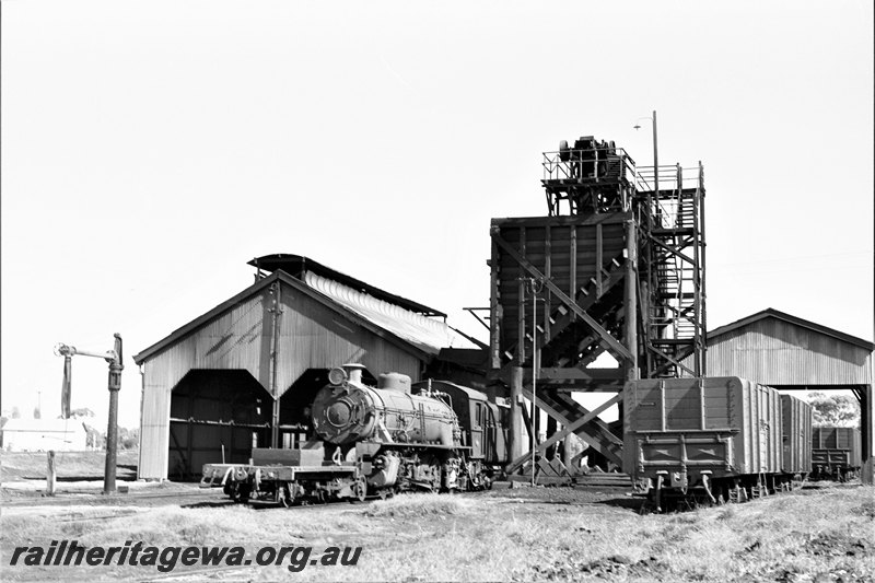 P22661
York loco depot, W class 950 near coaling stage.  GSR line.
