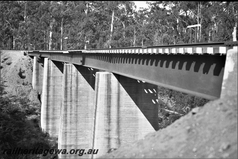 P22954
Construction of Hamilton River bridge near Moorehead. BN line.
