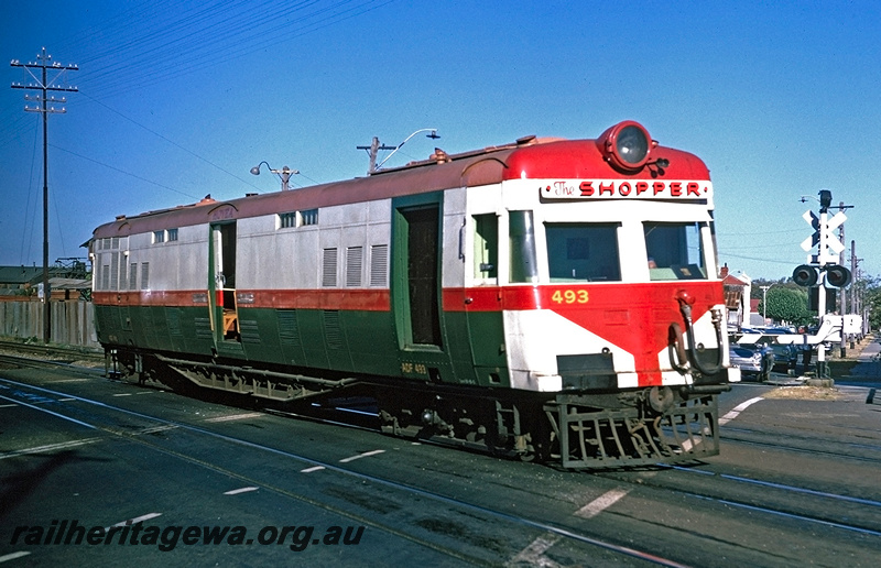 P24350
ADF class 493 crossing Lord Street , Perth. ER line.
