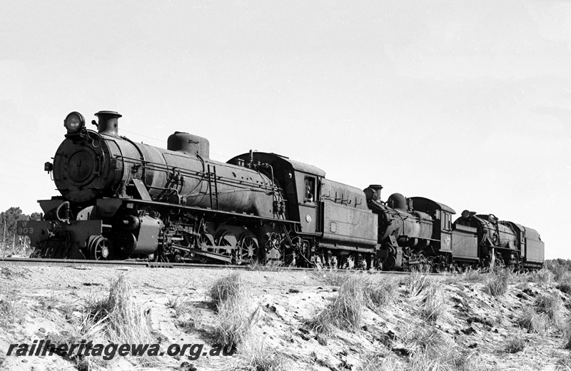 P24359
W class 903, F class 417, V class 1216, light engine to Midland, approaching Bassendean, ER line, front and side view

