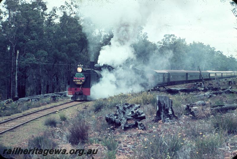 T00007
ARHS Vic Div visit, MSA class 499 Garratt loco, between Wonnerup and Nannup, WN line, hauling tour train
