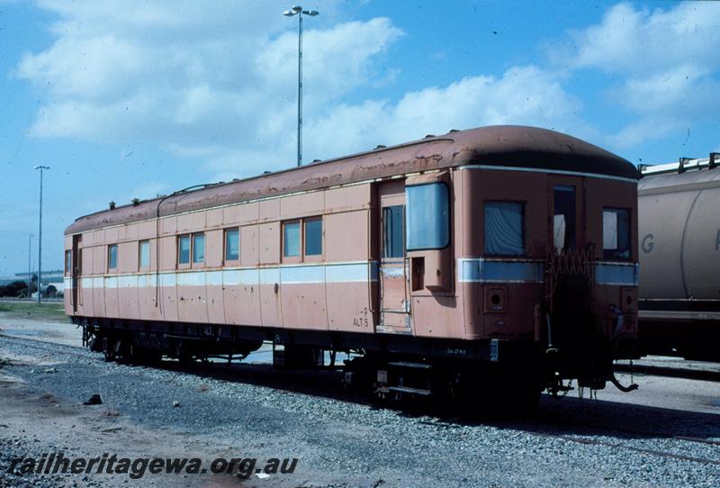 T00063
ALT class 5, track recorder car, ex ASA class 445 steam railcar, in Westrail orange livery
