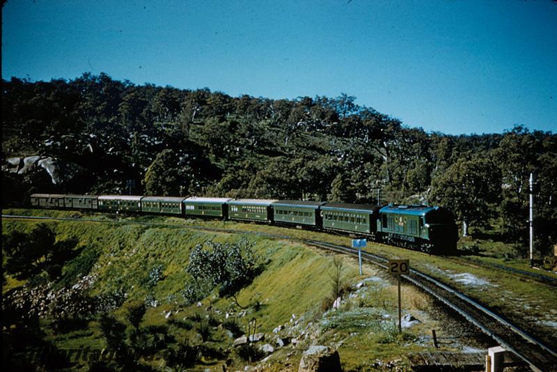 T00077
X class loco in green livery, 