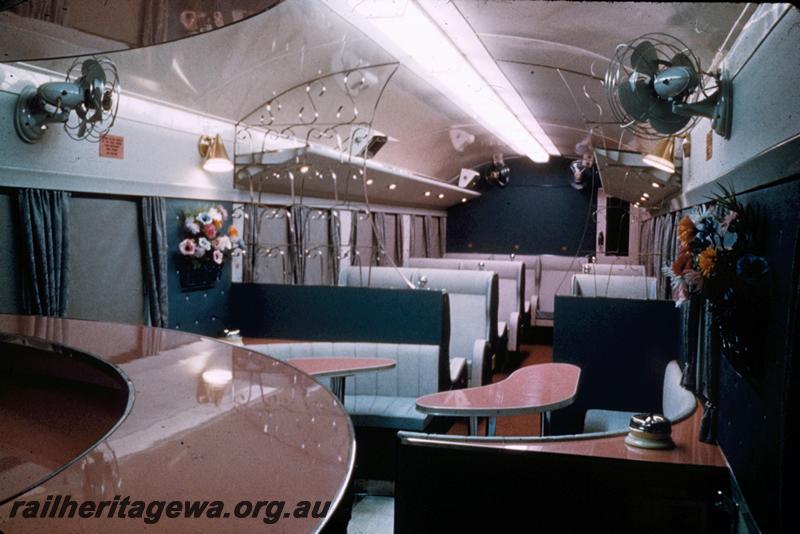 T00080
AQL class 290 buffet car, interior view, same as P19504, T0203, T0204
