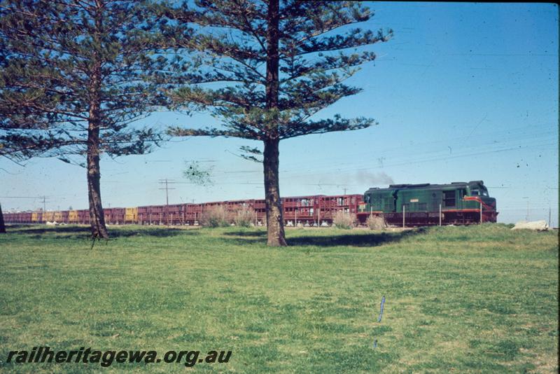 T00087
X class loco, Sheep wagons, near Robbs Jetty, hauling empty sheep wagons
