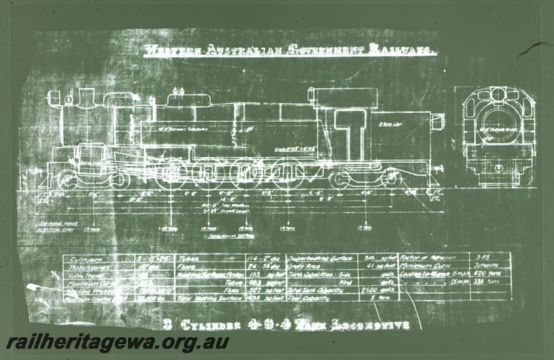 T00425
Drawing of the proposed 4-8-4 tank loco
