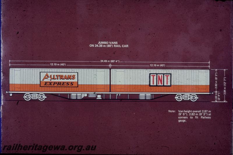 T00488
Drawing of flat wagon with TNT containers

