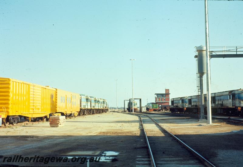 T00508
Breakdown train, Standard Gauge Locos, NSWGR steam loco C3801, control tower, Forrestfield Yard

