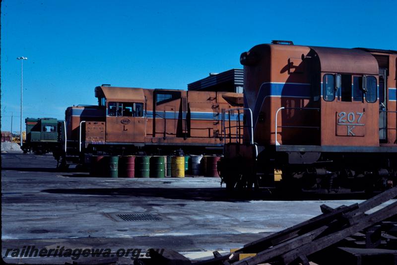 T00531
K class 207, L class 265, R class 1901, front ends only in view, Forrestfield Yard
