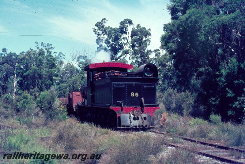 T00537
YX class 86, rear view, on bush line, Donnelly River
