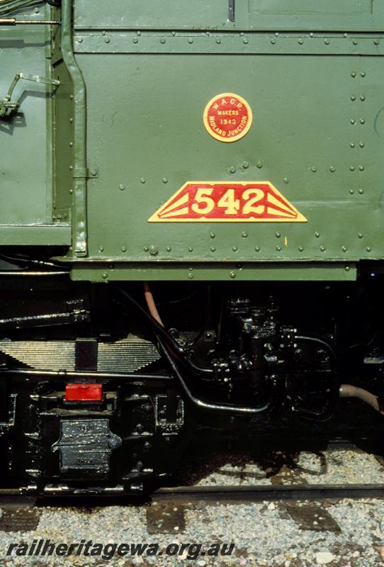 T00546
Name plate, S class 542 