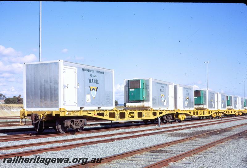 T00691
Refrigerated containers, WFX Standard Gauge wagons,(later reclassified to WQCX), Forrestfield Yard
