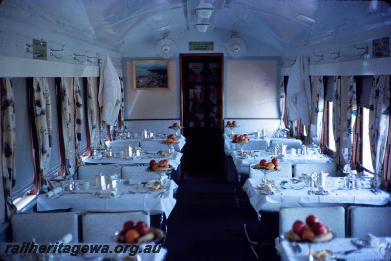 T00759
AV class dining car, Internal view
