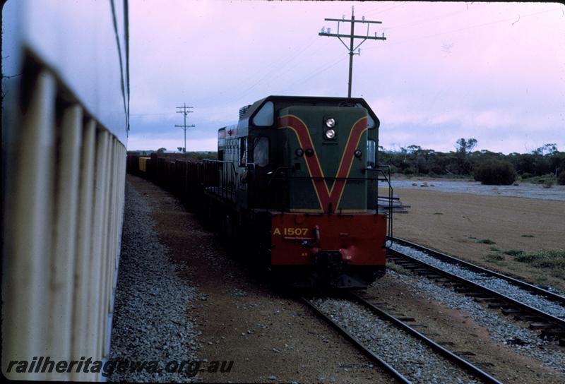 T00916
A class 1507, goods train, view from passing train
