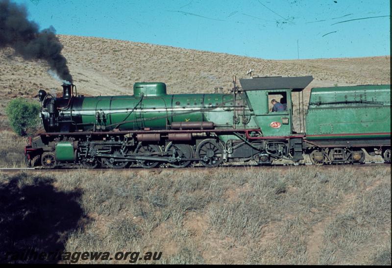 T01037
W class 904 in Pichi Richi Railway ownership, Flinders Ranges, South Australia, side view.
