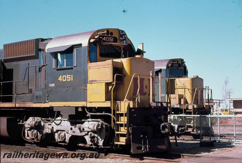 T01046
Hamersley Iron locos 4051 & 3011, noses
