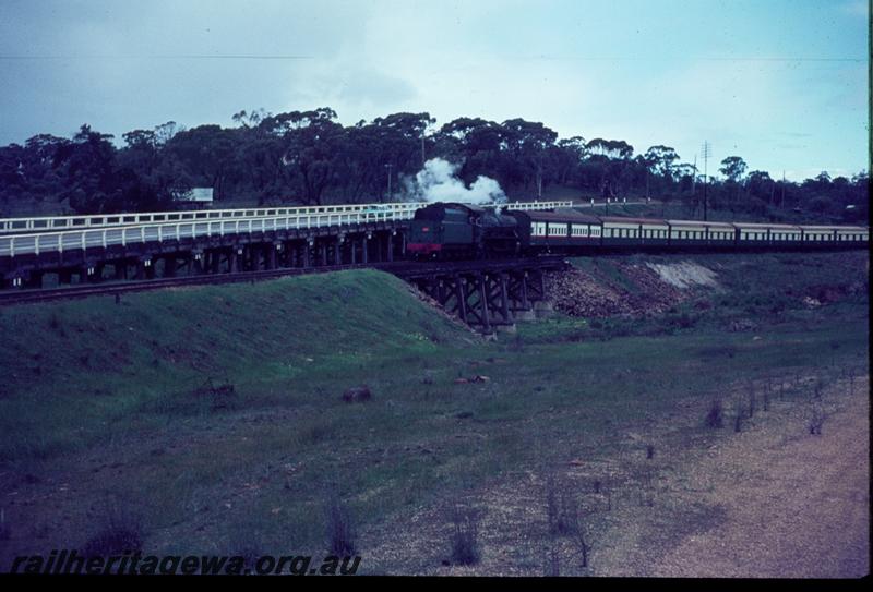 T01067
W class, trestle bridge, trestle road bridge, Clackline, CM line, tour train
