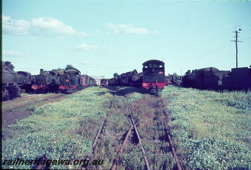 T01096
DS class 371, steam locos, stowed 
