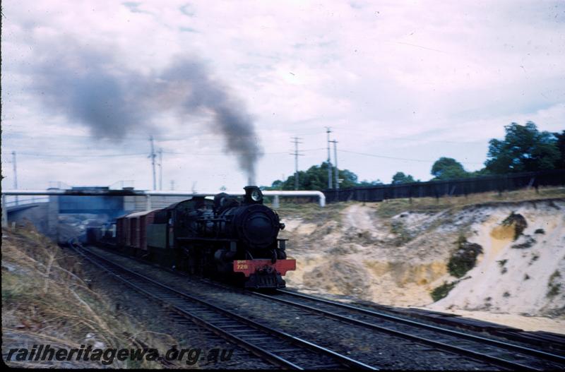 T01103
PMR class 728, Thomas Street Bridge, Leederville, goods train
