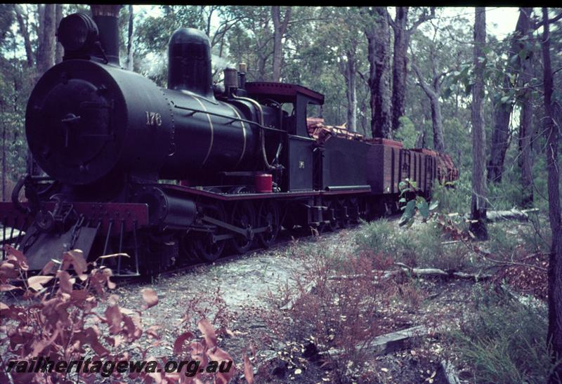 T01143
YX class 176, Donnelly Mill, timber train in bush
