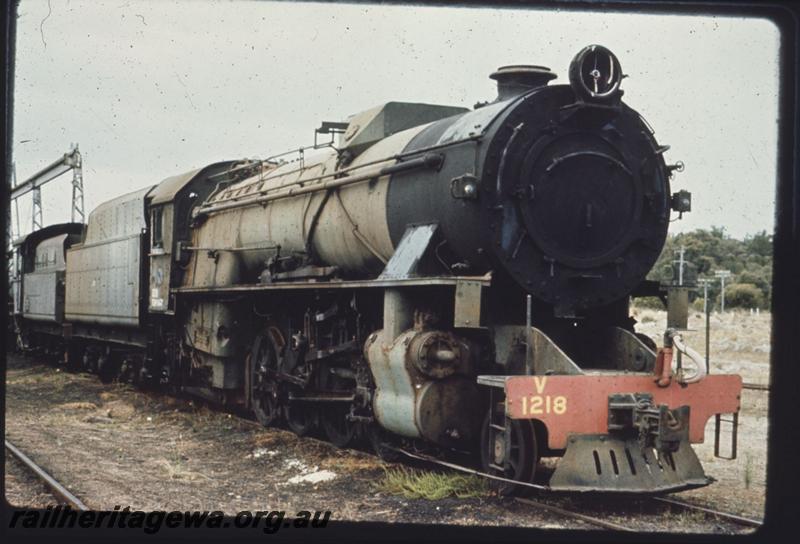 T01232
V class 1218, ash pit, Collie, side and front view
