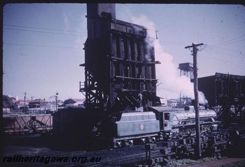 T01369
V class, coaling tower, East Perth loco depot, old wooden tower
