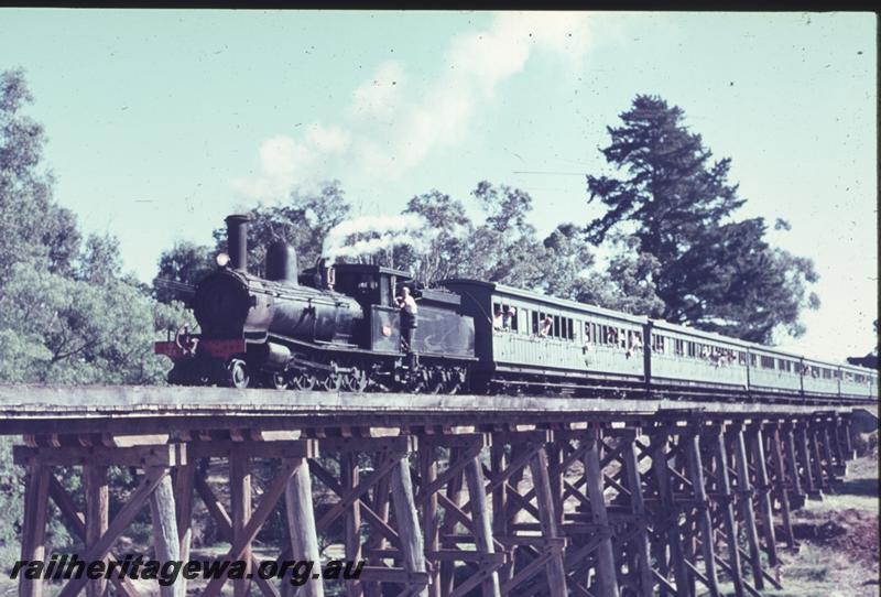 T01565
G class 123, trestle bridge, Boyanup, PP line, tour train
