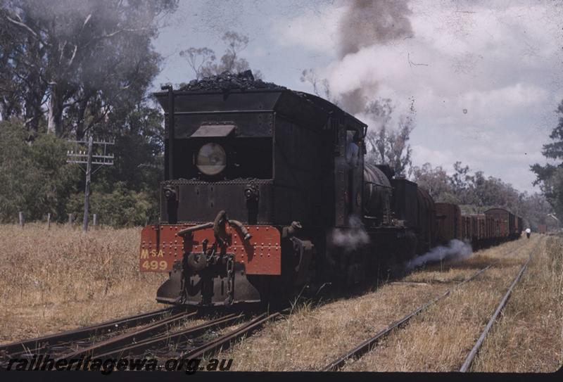 T01788
MSA class 499 Garratt loco, bunker end view, goods train
