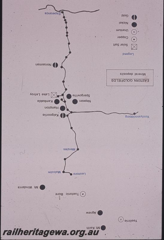 T01835
Railway map, Eastern Goldfields Mineral Deposits
