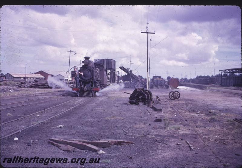 T01944
MRWA C class 18, Brown livery, water tower, coal conveyor, MRWA loco depot, Midland
