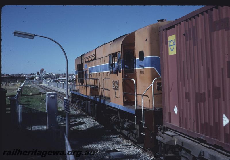 T01949
K class 209, orange livery, The Esplanade, Fremantle

