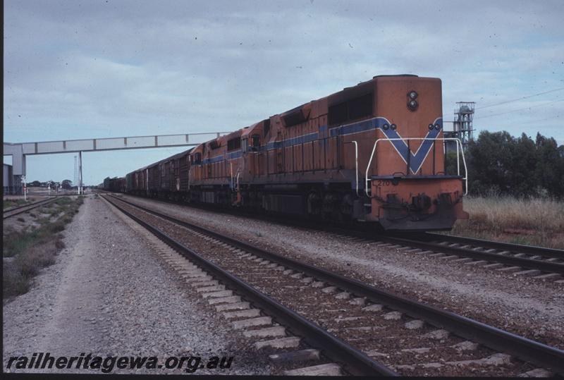 T01952
L class 270 double heading with another L class, orange livery, freight train
