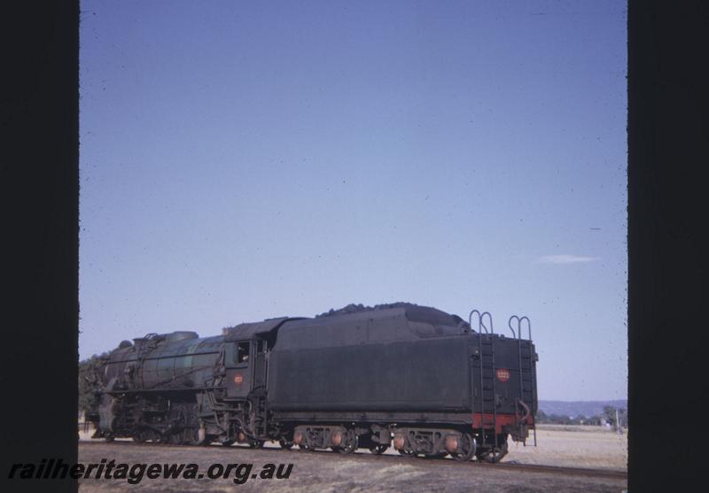 T02068
V class 1221, Pinjarra, on old triangle at the northern end of yard
