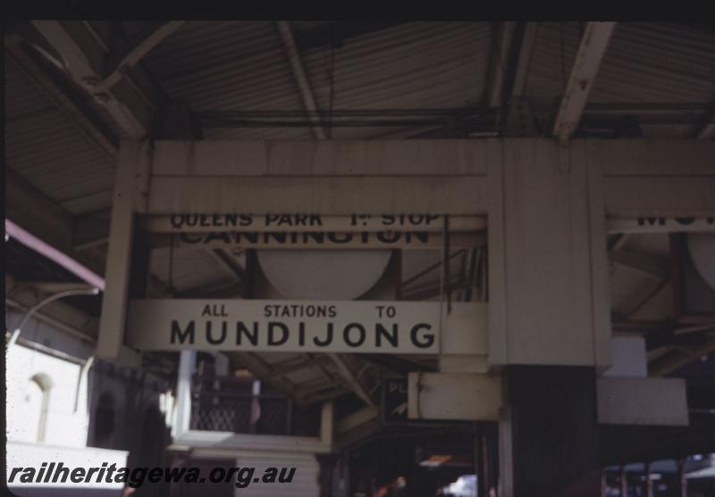 T02133
Perth Station platforms, general views showing the destination boards
