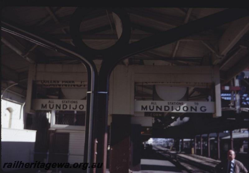 T02135
Perth Station platforms, general views showing the destination boards
