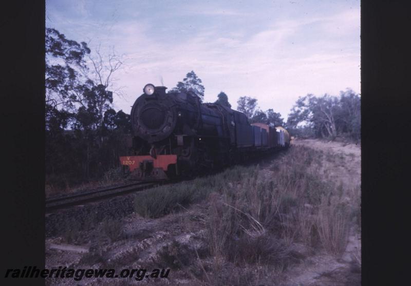 T02140
V class 1207, north of Donnybrook, PP line, goods train for Bunbury
