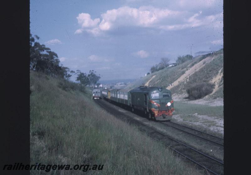 T02185
XA class, West Leederville Bank, Royal Show special suburban passenger train.
