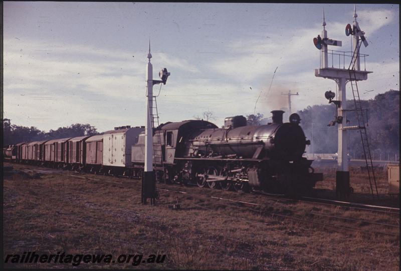 T02217
W class, signals, approaching Picton with No.349 goods train, SWR line
