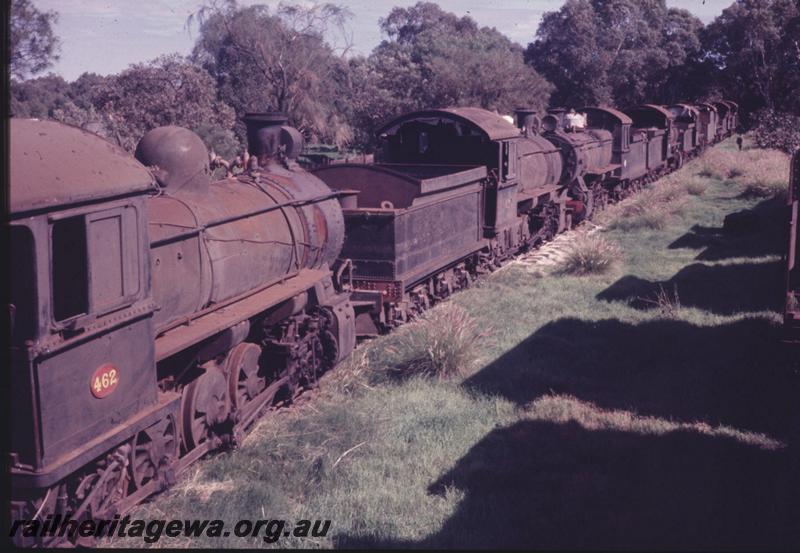 T02237
F class 462 and other locos, Salvage Yard, Midland Workshops, awaiting scrapping
