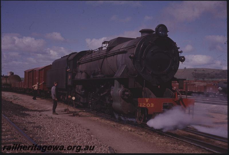 T02254
V class 1203, Avon Yard, departing with fast goods train
