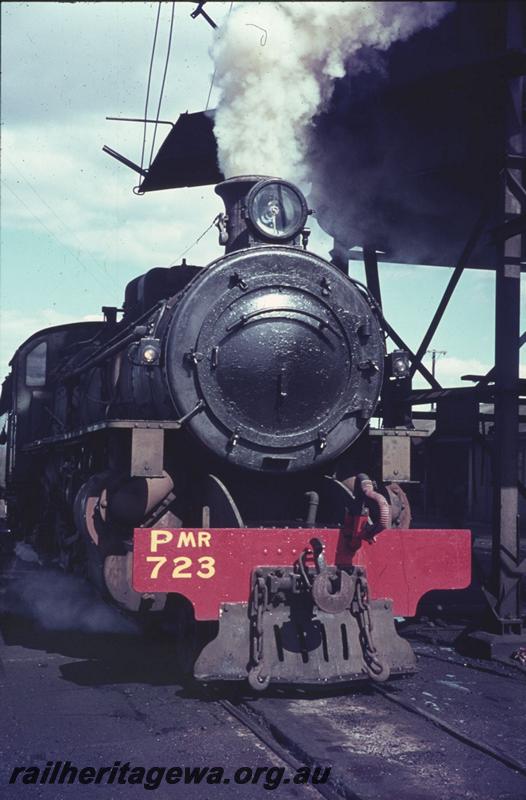 T02317
PMR class 723, East Perth loco depot, being coaled, head on view
