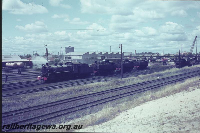 T02396
Steam locos lined up. East Perth Loco Depot
