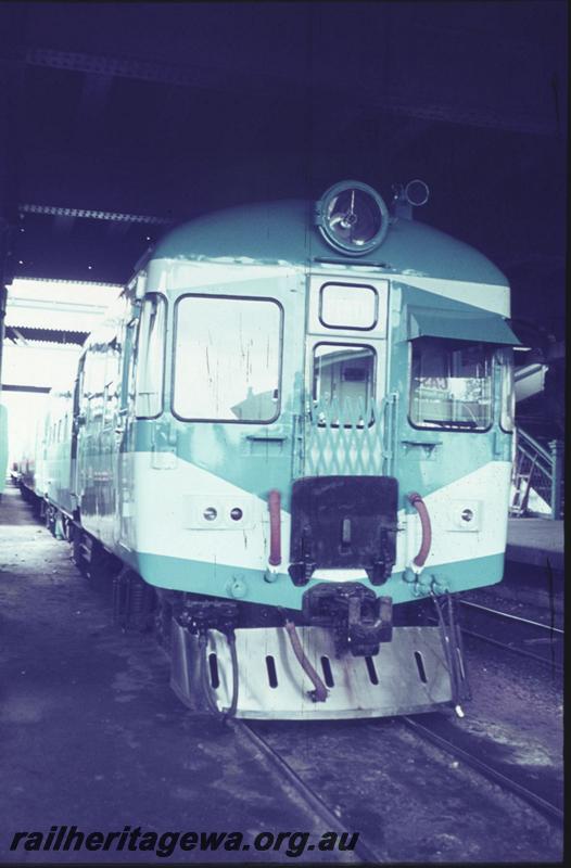 T02439
ADX class 670 in blue livery, head on view
