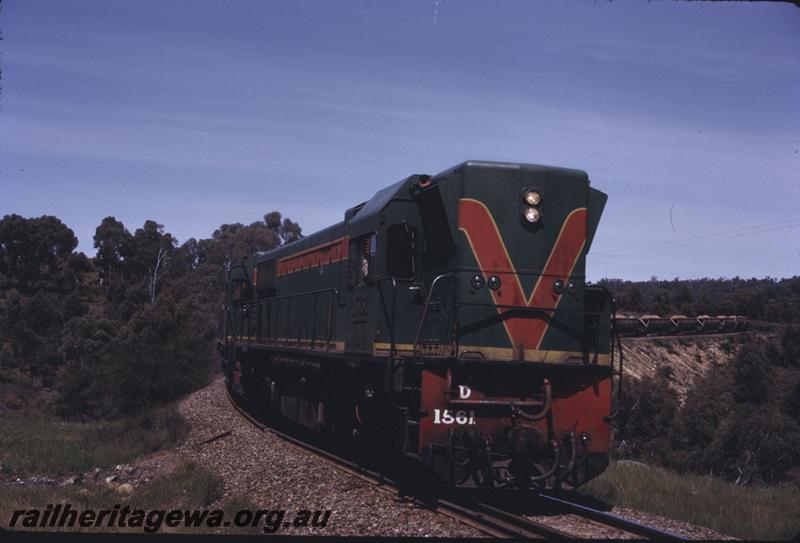 T02595
D class 1561, Kwinana to Jarrahdale line, descending with loaded bauxite train
