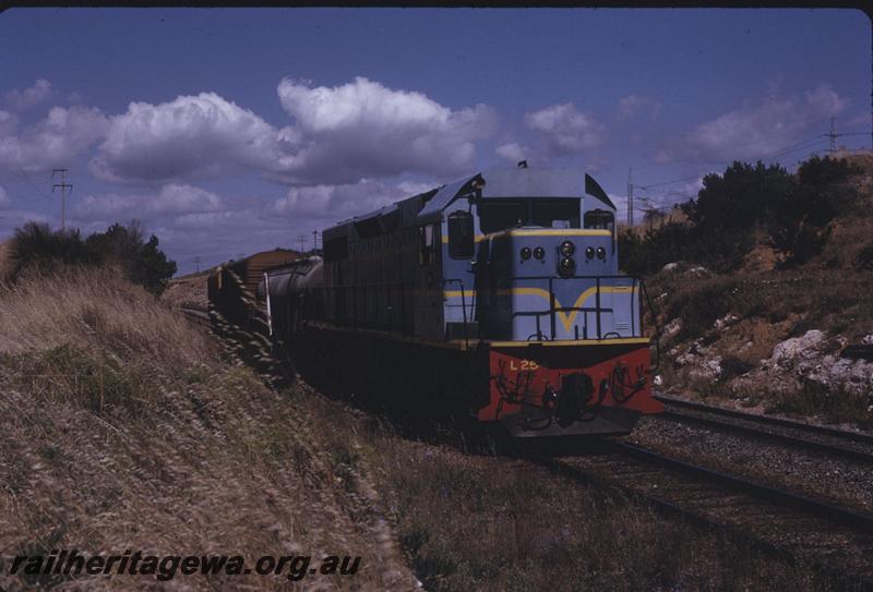 T02718
L class 254, later blue livery, freight train.
