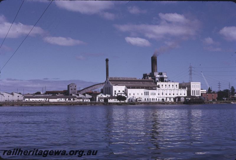 T02761
Power House, East Perth, view from Rivervale side, shows Z class 1153 in distance 
