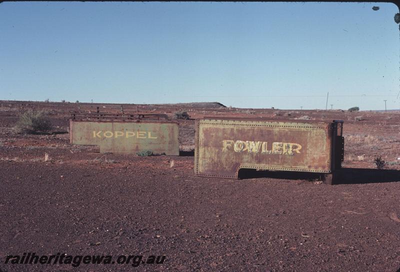 T02837
Tanks from Sons of Gwalia locos, side on view, 